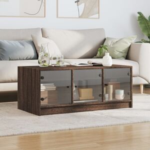 17 Stories Matasha Coffee Table with Storage Brown Oak Image