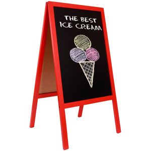 Ebern Designs Genovefa Free-Standing Chalkboard 115cm H x 61cm W Red Oversized - 8 ' & Up Image