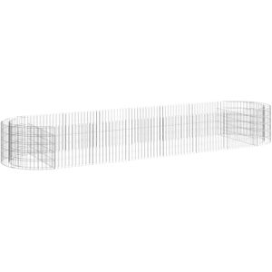 Dakota Fields Gabion Raised Bed Galvanised Iron 120X50x100 Cm 50cm H x 400cm W x 100cm D Image