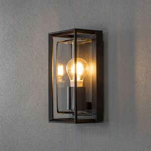 Konstsmide Brindisi Wall Light Matt Black Matte Black 26cm H X 13cm W X 12cm D Image
