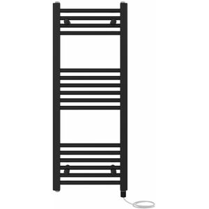 Symple Stuff Straight Towel Rail Heated Towel Rails Black 100cm H x 40cm W x 3cm D Image