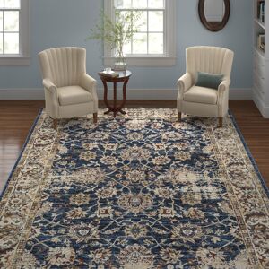 Three Posts Meadow View Tufted Blue/Beige Rug Blue Rectangle 133 x 195cm Image