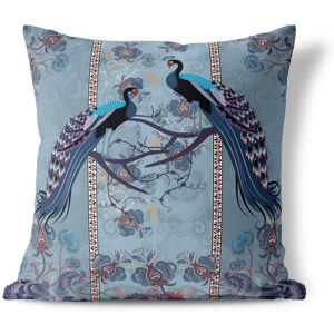 AmritaSen Abstract Square Cushion With Filling Blue/Purple 51cm H x 51cm W Image
