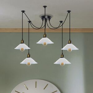 Borough Wharf Alphy 5 - Light Kitchen Island Pendant White 82cm H X 4.5cm W Image