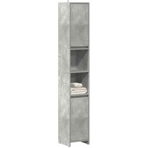 17 Stories Sarmiza Freestanding Bathroom Cabinet Concrete grey 183.5cm H X 30cm W X 30cm D Image