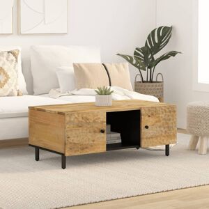 Alpen Home Stasia Four Leg Coffee Table with Storage Brown 40cm H X 100cm W X 54cm D Image