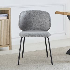 17 Stories Set of 2 Raymona Fabric Dining Chairs Light Grey 79cm H X 46cm W X 55cm D Image