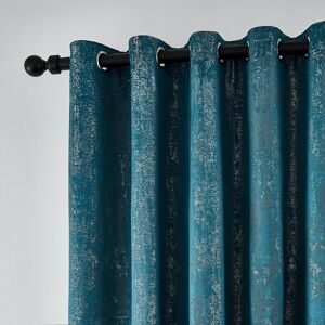 Helena Springfield Roma Eyelet Room Darkening Curtains Emerald 167cm Width x 183cm Drop Image