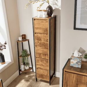 Borough Wharf Antioco 5 Drawer Bathroom Storage Cabinet Natural 125.4cm H X 30cm W X 30cm D Image