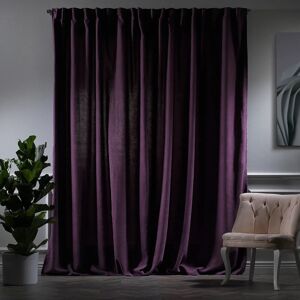 Lilijan Home & Curtain Extra Long & Extra Wide Decorative Curtain Single Panel Purple 140cm Width x 400cm Drop Image