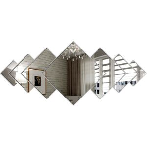 Fairmont Park 7 Piece Jazmyne Mirror Set Silver 50cm H x 113cm W Image
