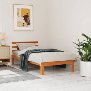 17 Stories Bed Frame Solid Wood brown Small Single (2'6) Image