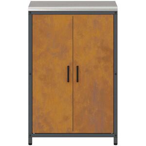 Rio Kitchen Storage Cabinet With Drawer Rusty Weathering Steel Rusty 60cm W X 92cm H X 50cm D Image