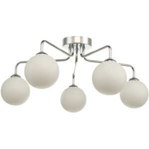 Latitude Run Flush Mount Polished Chrome/Beige 22cm H X 48cm W X 48cm D Image