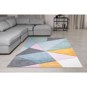 George Oliver Geis Yellow/Grey/Pink Indoor Rug Rectangle 60 x 110cm Image