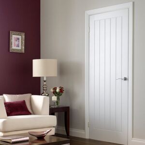 Premdor Internal Door Primed White 204cm H x 62.6cm W x 4cm D Image