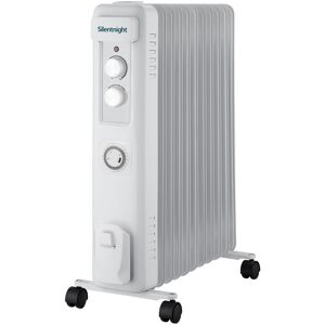 Silentnight Comfort Control Oil Filled 11 Fin Portable Radiator White 625mm H X 240mm W X 468mm D Image