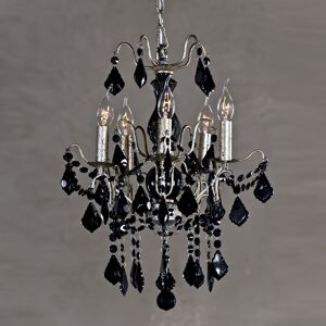 Rosdorf Park Audra 5-Light Crystal Chandelier Silver and Black 42cm H X 32cm W X 32cm D Image