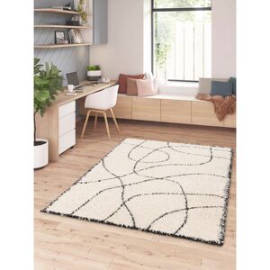 Ivy Bronx Nong Beige/Black Rug Black;Cream Rectangle 200 x 290cm Image