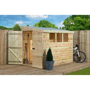 Empire Sheds Ltd 6 Ft. W x 7 Ft. D Shiplap Pent Wooden Shed Natural 180.34cm W X 215.9cm D X 100cm H Image