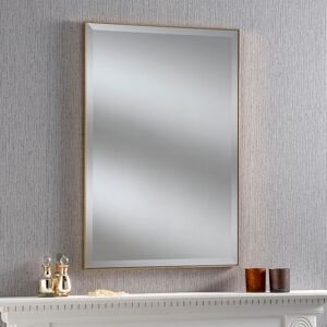 17 Stories Arjae Wood Framed Wall Mounted Accent Mirror Gold 103cm H x 78cm W Image