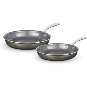 Tower T900202 Cerastone Pro Forged Aluminium 2 Piece Frying Pan Set with Riveted Steel Handles, Non-stick Coating, Graphite Grey Image