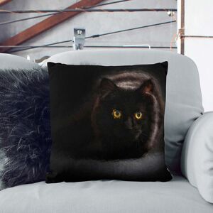 East Urban Home Cat with Eyes Cushion with Filling 55 x 55 cm Image