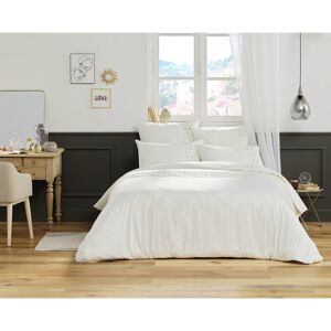 Ebern Designs Buckhanon Cotton 57 TC Duvet Cover White Super King Duvet Cover Image