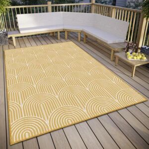 Hanse Home Pangli Machine Woven Ocher/White Indoor/Outdoor Rug Ochre Rectangle 160 x 230cm Image