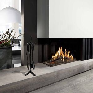 Belfry Heating Leonie 5 Piece Steel Fireplace Tool Set Matte Black 64cm H x 15cm W x 16cm D Image