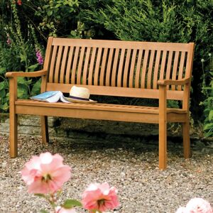 Rowlinson Willington Bench Honey Brown Factory Stain Finish H 87 x W 124 x D 69cm Image
