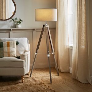 17 Stories Azeline 143cm Tripod Floor Lamp Cool Grey 143cm H X 72cm W X 72cm D Image