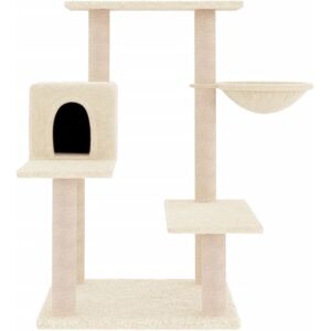 Vidaxl Cat Tree With Sisal Scratching Posts82.5 cm Cream 82.5cm H X 59.5cm W X 72.5cm D Image