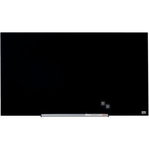 Nobo Wall Mounted Magnetic Glass Board Black 55.9cm H x 99.3cm L Image