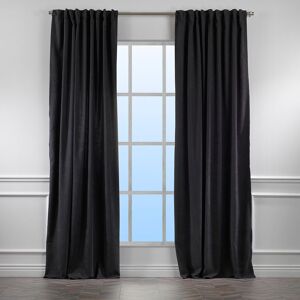 Noine Home Deco Polyester Room Darkening Single Curtain Panel Panel Black 260cm Width x 200cm Drop Image