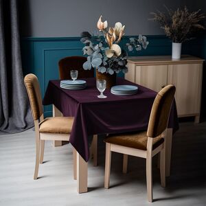 Lilijan Home & Curtain Matte Velvet Square Tablecloth Palatinate Purple 132cm W x 132cm L Image