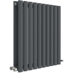 Hudson Reed Revive Vertical Designer Radiator Grey 60cm H x 58.6cm W x 7.8cm D Image