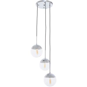 George Oliver Royce 3 - Light Cluster Globe Pendant Silver 180cm H X 45cm W X 45cm D Image