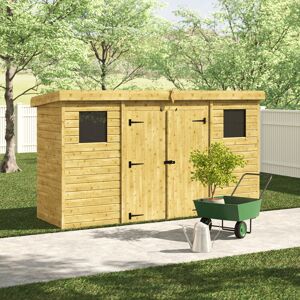 Empire Sheds Ltd 12 Ft. W x 4 Ft. D Shiplap Pent Wooden Shed Beige 363.22cm W X 119.38cm D X 203.2cm H Image