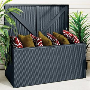 Rowlinson Metal Deck Cushion Box Anthracite 66.5cm H X 132cm W X 69cm D Image