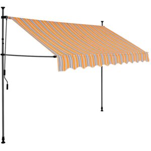 Dakota Fields Manual Retractable Awning with LED Yellow/Blue 3m W x 1.2m D Image
