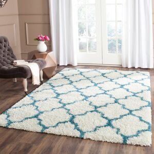 Etta Avenue Lena Looped/Hooked Ivory/Blue Rug Ivory/Blue Rectangle 122 x 183 cm Image