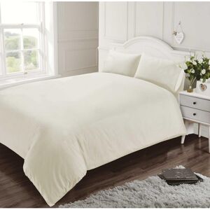 White Noise Constantine Plain Weave 40TC Modern & Contemporary Duvet Cover Set Cream Super King - 2 Standard Pillowcases Image
