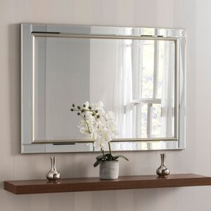 Etta Avenue Abbate Venetian Bevelled Accent Wall Mirror Silver 116cm H x 90.5cm W Image
