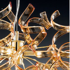 Metal Lux Astro 6-Light Novelty Pendant Amber 130cm H X 50cm W X 50cm D Image