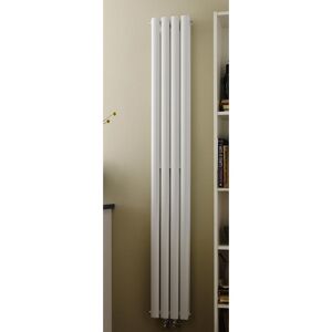 Hudson Reed Revive Vertical Oval Panel Radiator White 18,000mm H X 2,360mm W X 78mm D Image