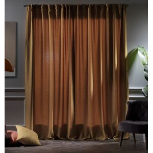 Noine Home Deco 100% Blackout Textured Extra Long & Extra Wide Decorative Curtain - Single Panel Mustard Yellow 130cm Width x 475cm Drop Image
