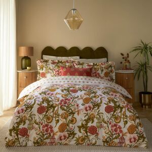 Paoletti Ishana Classic Cotton Blend Duvet Cover Set Set Russet Super King Duvet Cover + 2 Standard Pillowcases Image