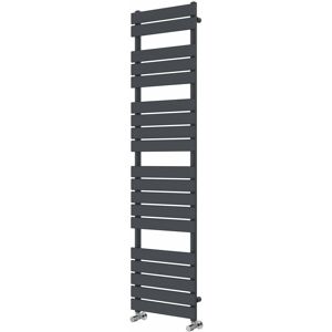 Belfry Bathroom Bathroom Flat Panel Heated Towel Rail Radiator Warmer Anthracite 180cm H x 45cm W x 6.2cm D Image