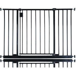 Latitude Run Extra Wide Hallway Dog Gate, Pressure Fit Pet Gate, Puppy Safety Barrier for Hallways and Wide Spaces, Easy Installation Black 103-109 cm Image